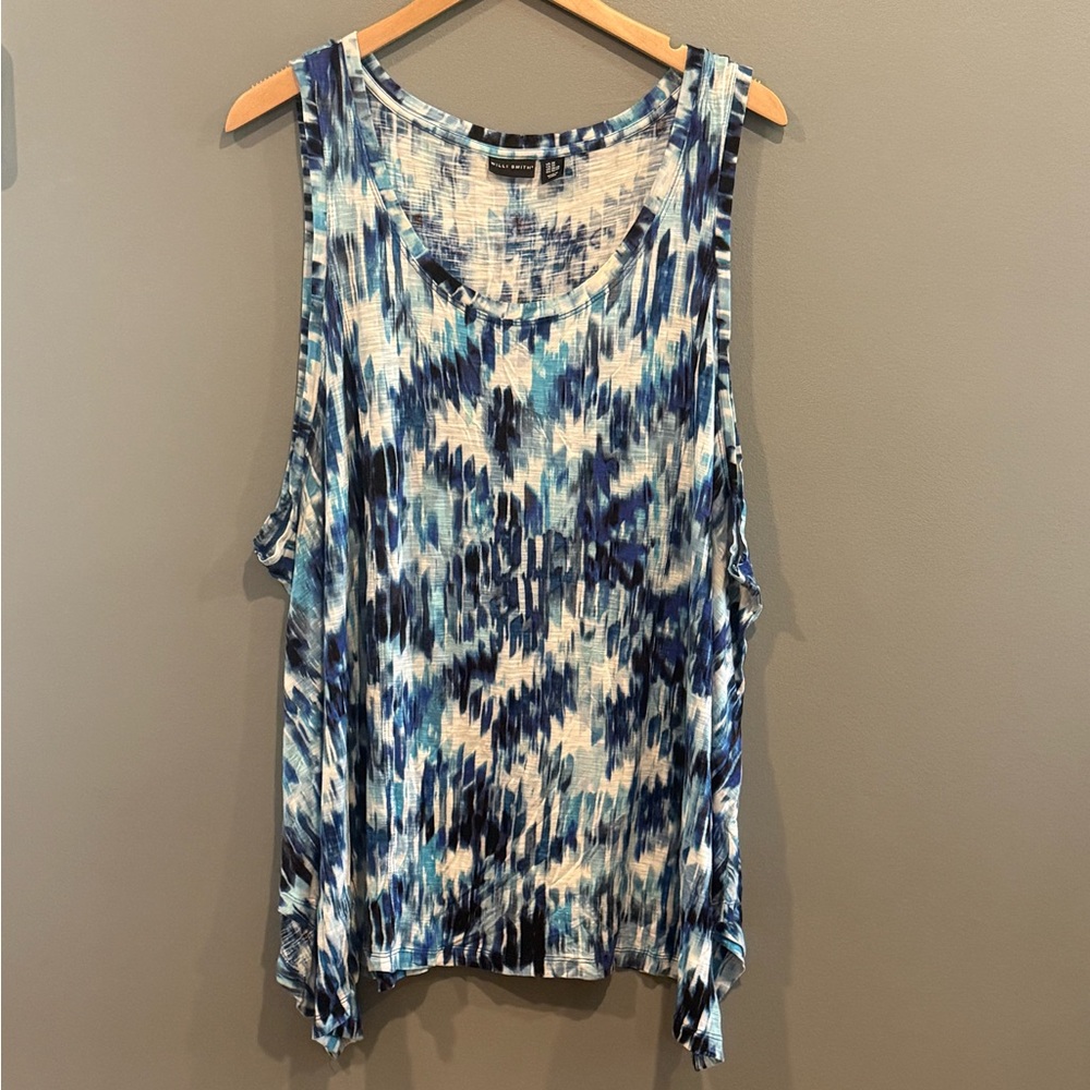 *GENTLY WORN* Willi Smith Plus Size 3X Asymmetrical Hem Sleeveless Tank